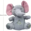 Peluche de elefante que respira, rosa y gris, animal de peluche de algodón con movimiento rítmico, luces - Imagen 5