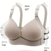 2pcs Sujetadores Push-Up Elegantes de Talla Grande para Mujeres - Cómodos, Transpirables de Nylon - Imagen 3