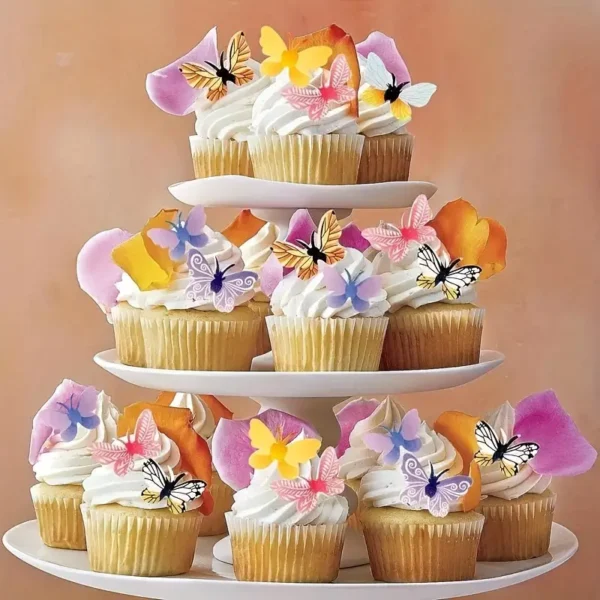 36 piezas de Toppers para cupcakes de mariposa - Decoraciones de mariposas