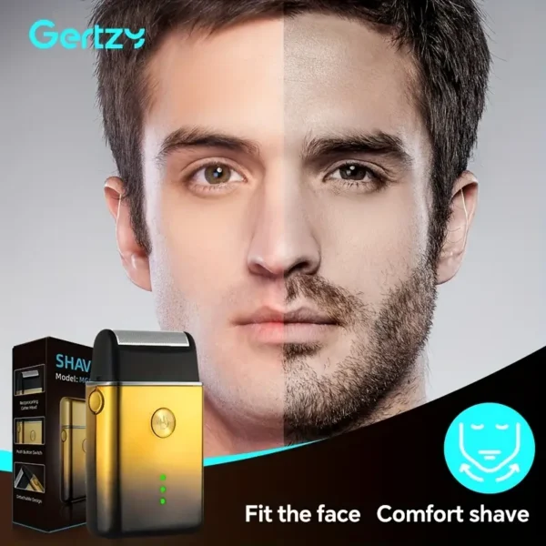 Afeitadora Eléctrica GERTZY para Hombres, Cuchilla Simple Recíproca, Cabezal de Afeitado