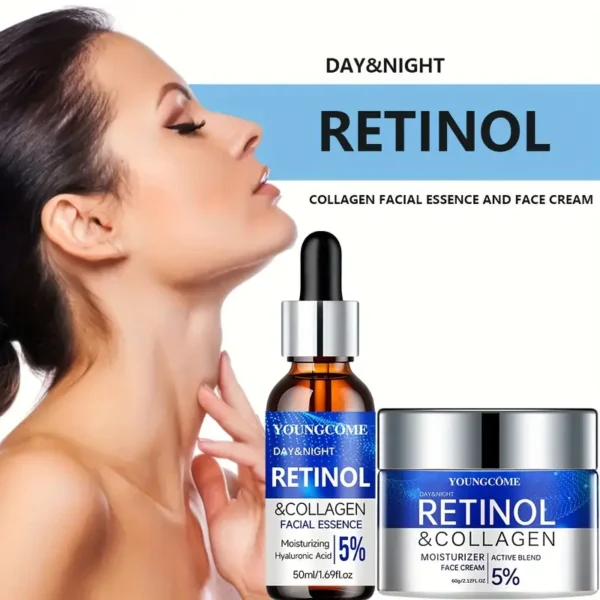 Set de Cuidado de la Piel YOUNGCOME con Retinol y Ácido Hialurónico - Crema Reafirmante