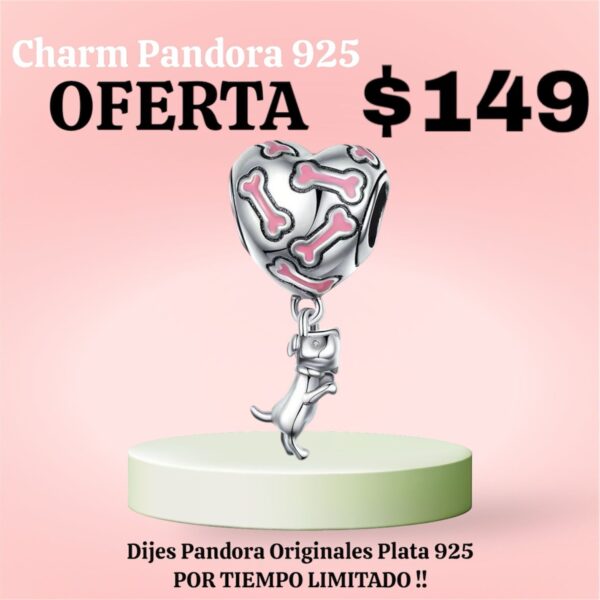 Pandora Charm Perrito Original  Hermosa De Super Calidad Resiste El Agua y Sudor Joya Fina