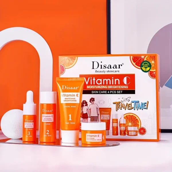 Set de cuidado facial con vitamina C y ácido hialurónico, hidrata, humecta y reafirma la piel